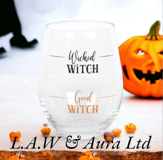 Wicked Witch Stemless Wine Glass