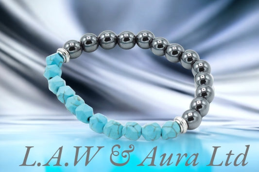 Faceted Gemstone Bracelet - Magnetic Turquoise