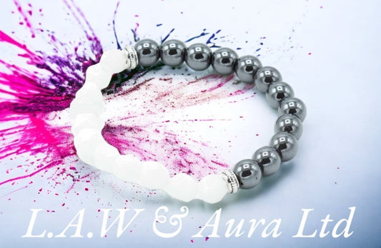 Faceted Gemstone Bracelet - Magnetic Rock Quartz