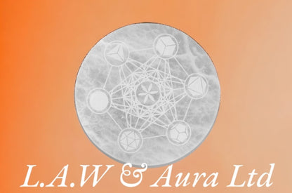 Selenite Large Charging Plate 18cm - Sacred Geometry