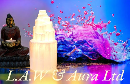 Natural Selenite Tower Lamp - 20 cm