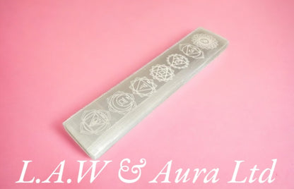 Selenite Flat Bar Charging Plate 20cm - Chakra