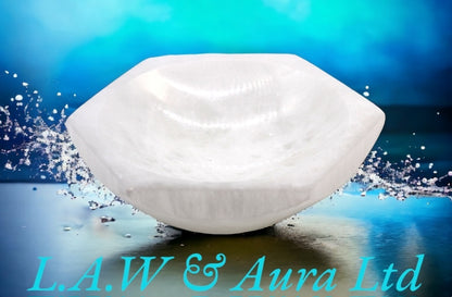 Selenite Hex Bowl - 15cm