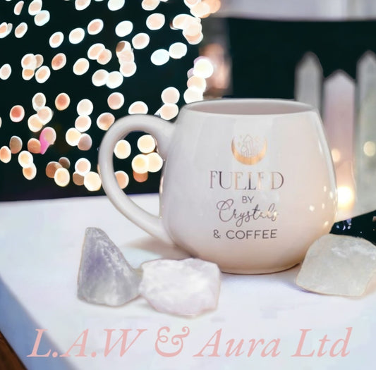 Crystals and Coffee Rounded Mug