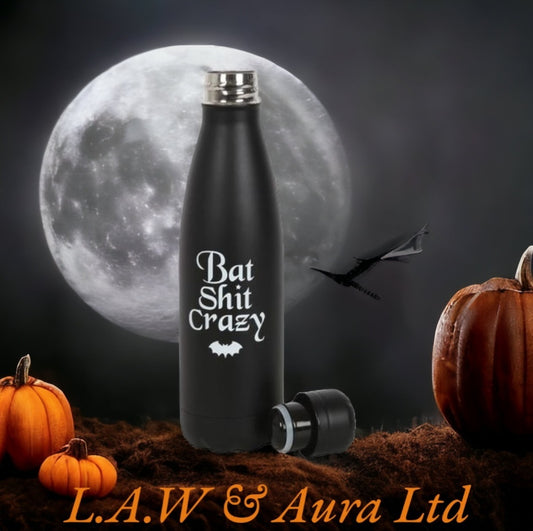 Bat Shit Crazy Metal Water Bottle
