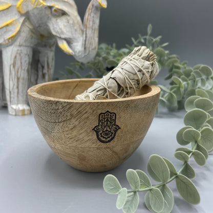 Wooden Smudge and Ritual Offerings Bowl