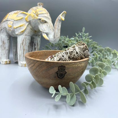 Wooden Smudge and Ritual Offerings Bowl