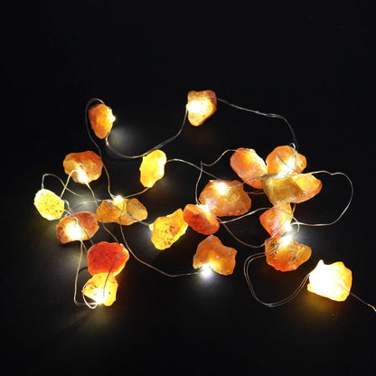Gemstone Enchantment Lights- Rose Quartz, Celestite, Citrine, Mixed Rocks, Amethyst, Crystal Jade, Himalayam Rock Salt, Orange Jade