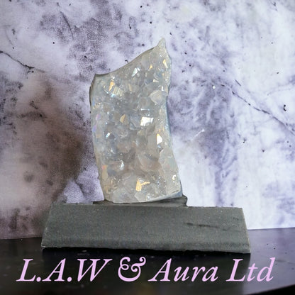 Brazilian Amethyst Pearl Druzy w/Base 💜🤍✨️