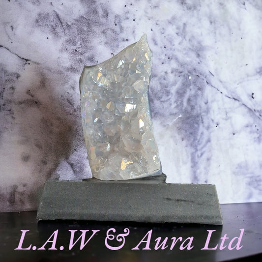 Brazilian Amethyst Pearl Druzy w/Base 💜🤍✨️