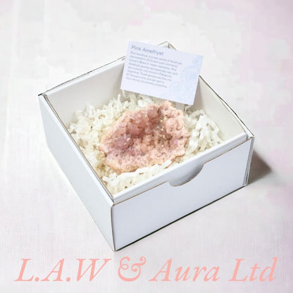 Pink Amethyst Geode AA Gift Box with ID Card Extra Large, Patagonia