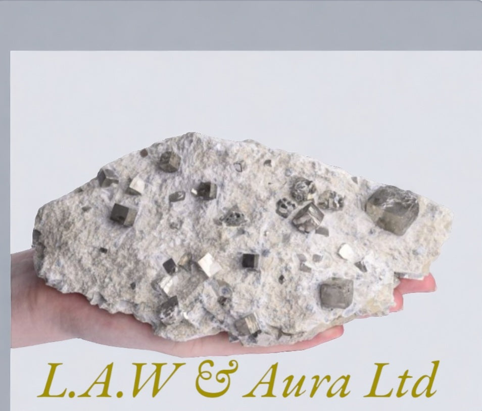 Pyrite Cubes in Matrix approx 5-6", Spain (1pc)