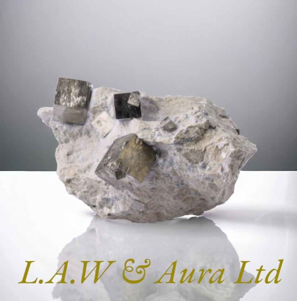 Pyrite Cubes in Matrix approx 5-6", Spain (1pc)