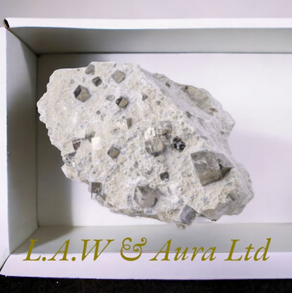Pyrite Cubes in Matrix approx 5-6", Spain (1pc)