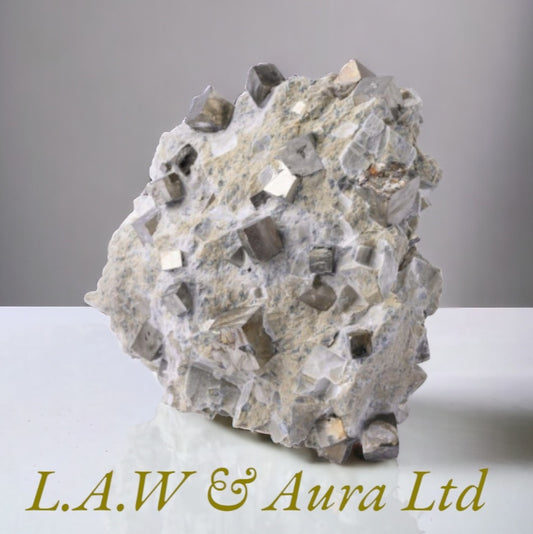 Pyrite Cubes in Matrix approx 5-6", Spain (1pc)