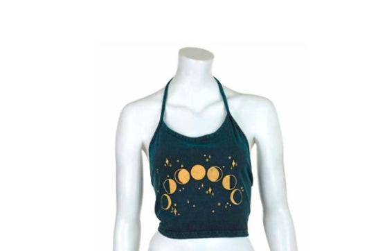 Moon Phases Design Halter Neck - Night Sky