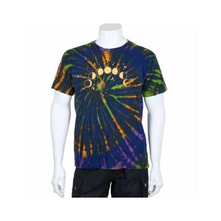 Moon Phases Design T-Shirt - Tie Dye