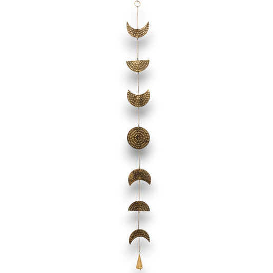 Indian Chimes - Brass Moon Phases Drop with Bell