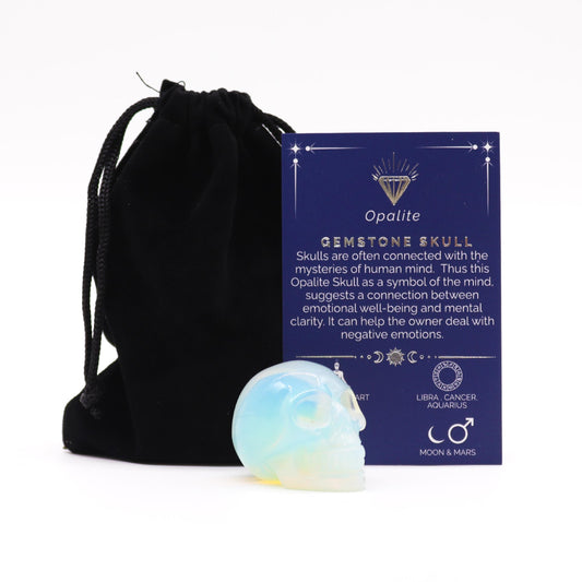 Gemstone Skull - Opalite - Small or Large